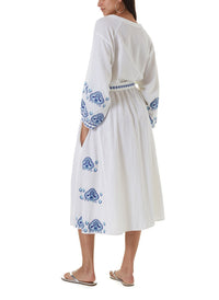 Audrey White/Celeste Midi Kaftan