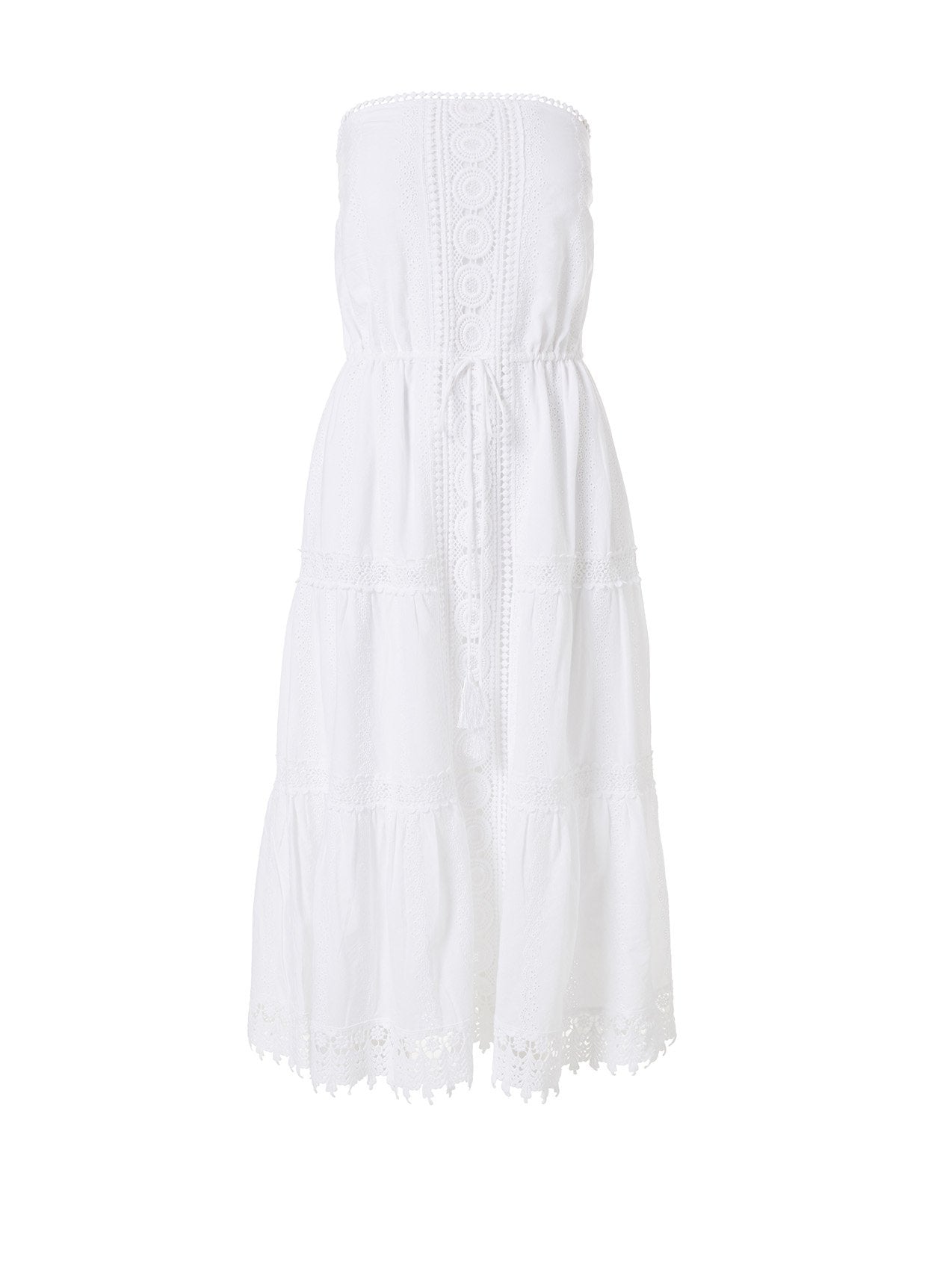 Avalon White Midi Dress