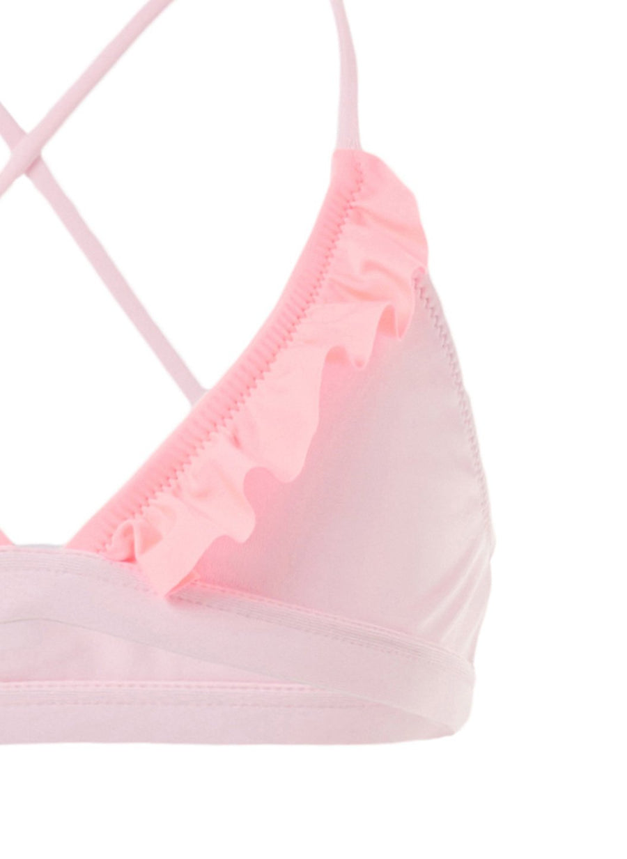 Baby New York Pale Pink/Neon Triangle Bikini