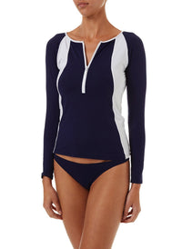 bondi navy white sports longsleeve rashvest 2019 F