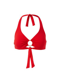 brussels-red-mazy-supportive-halterneck-bikini-top