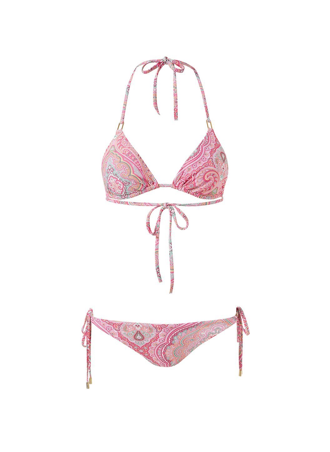 cancun blush paisley classic triangle bikini Cutout
