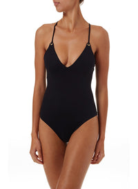 catalina black overtheshoulder crossback onepiece swimsuit 2019 F