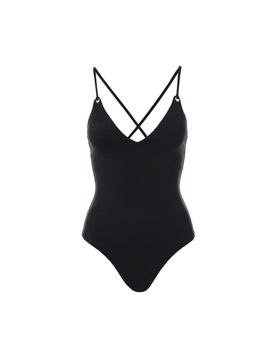 catalina black overtheshoulder crossback onepiece swimsuit 2019