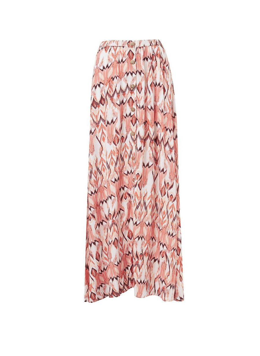 daisy ikat buttondown maxi skirt 2019