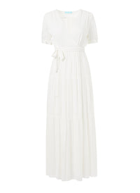 emily cream maxi wrap dress 2019