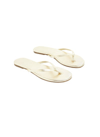 Leather Flip Flops Gold