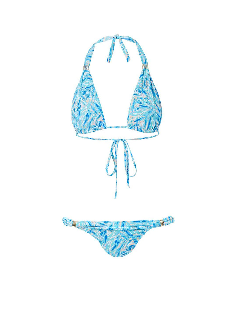 grenada blue leaf adjustable halterneck bikini 2019