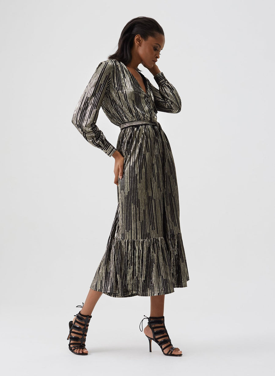 Jojo Black Shirt Midi Dress