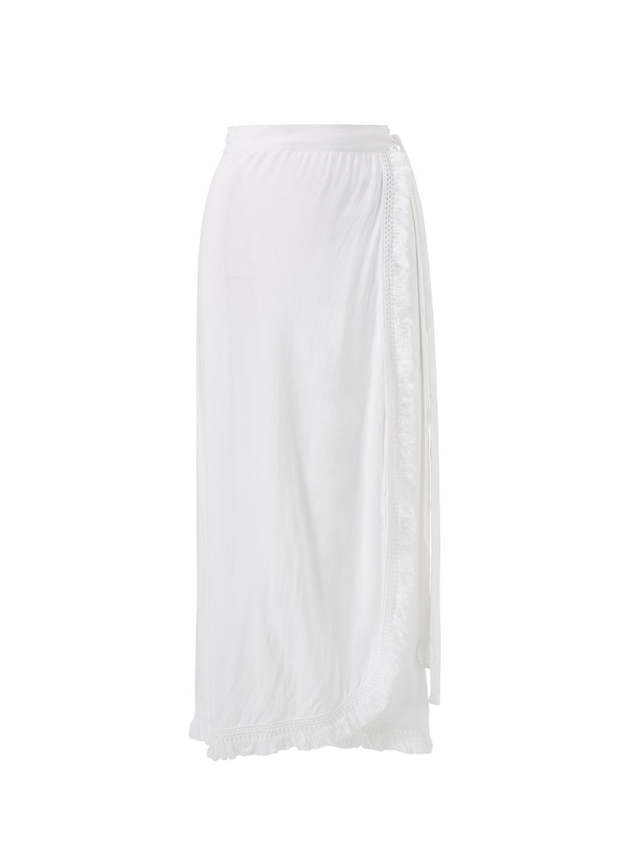 Lily White Wrap Skirt