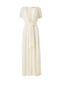 Look 12 Short Sleeve Maxi Dress Cream