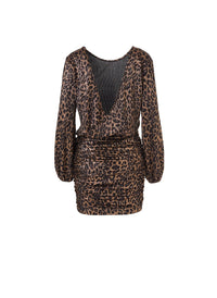 Look 20 Open Back Mini Dress Leopard