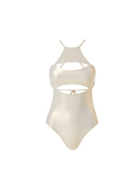 Look 23 Tie Back Cut Out Onepiece Gold