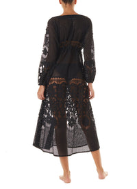 melissa black lace tieside midi dress 2019 B