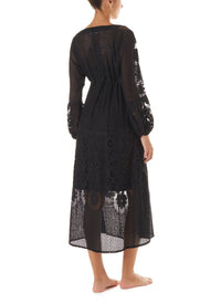 melissa black lace tieside midi dress 2019 B_2