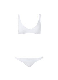 monaco white lattice bralette bikini Cutout