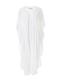 nicki white lace embroidered vneck maxi kaftan 2019