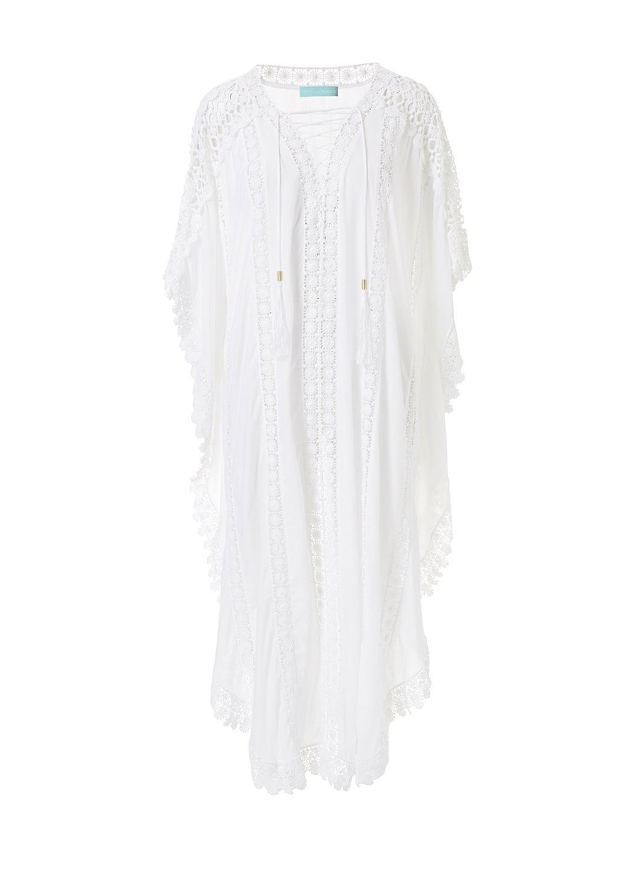nicki white lace embroidered vneck maxi kaftan 2019