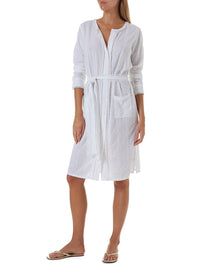 patty white long kaftan 