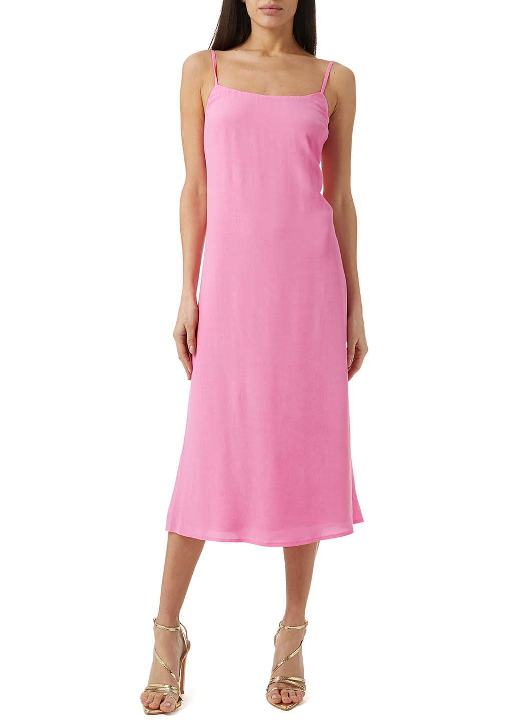 Primrose Rose Crepe Midi Dress Front
