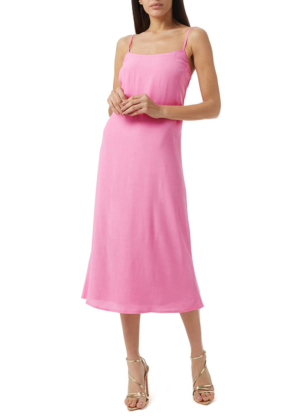 Primrose Rose Crepe Midi Dress Posed