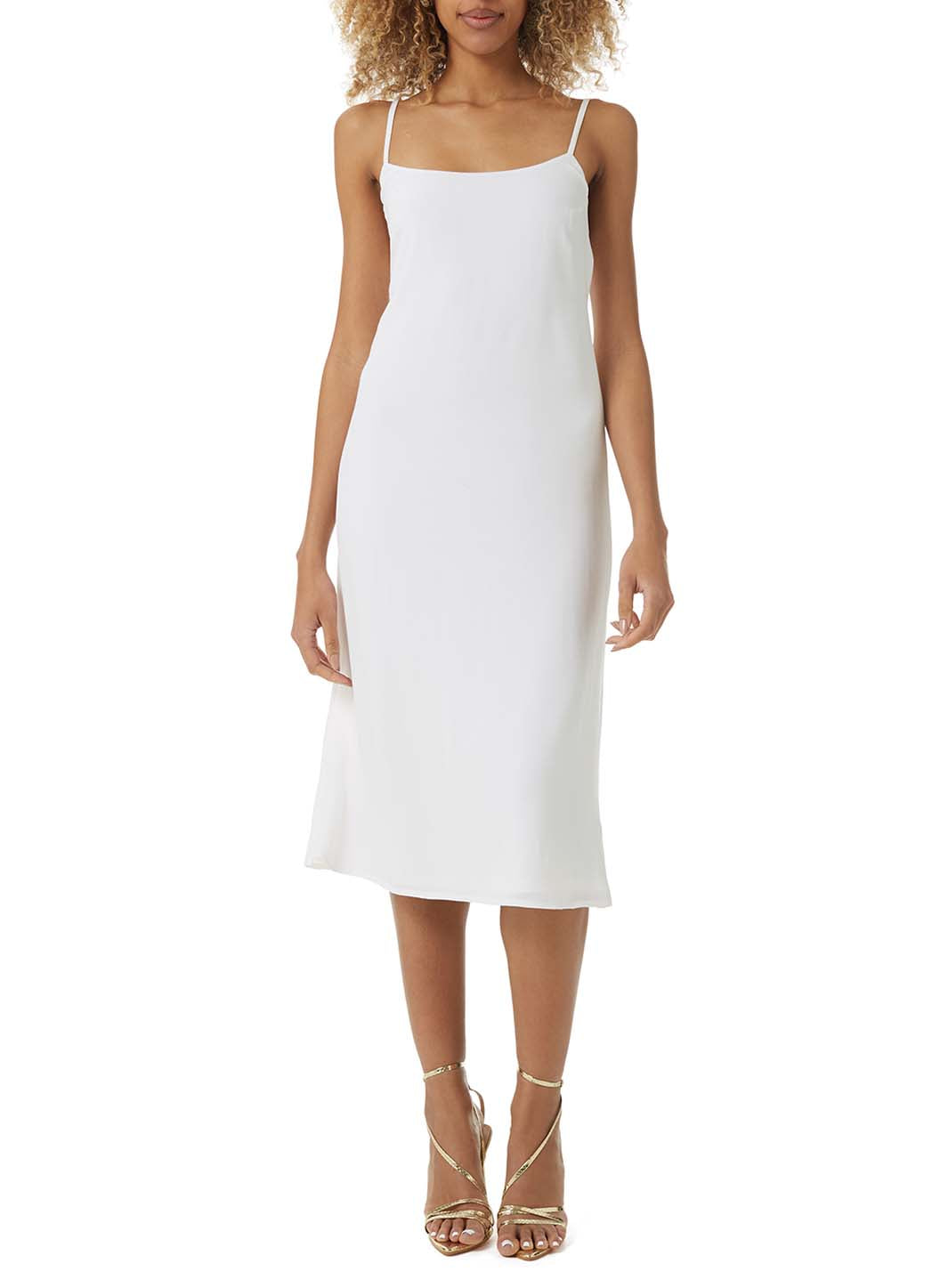Primrose White Crepe Dress Front