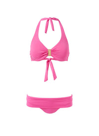 provence hot pink supportive halterneck bikini Cutout