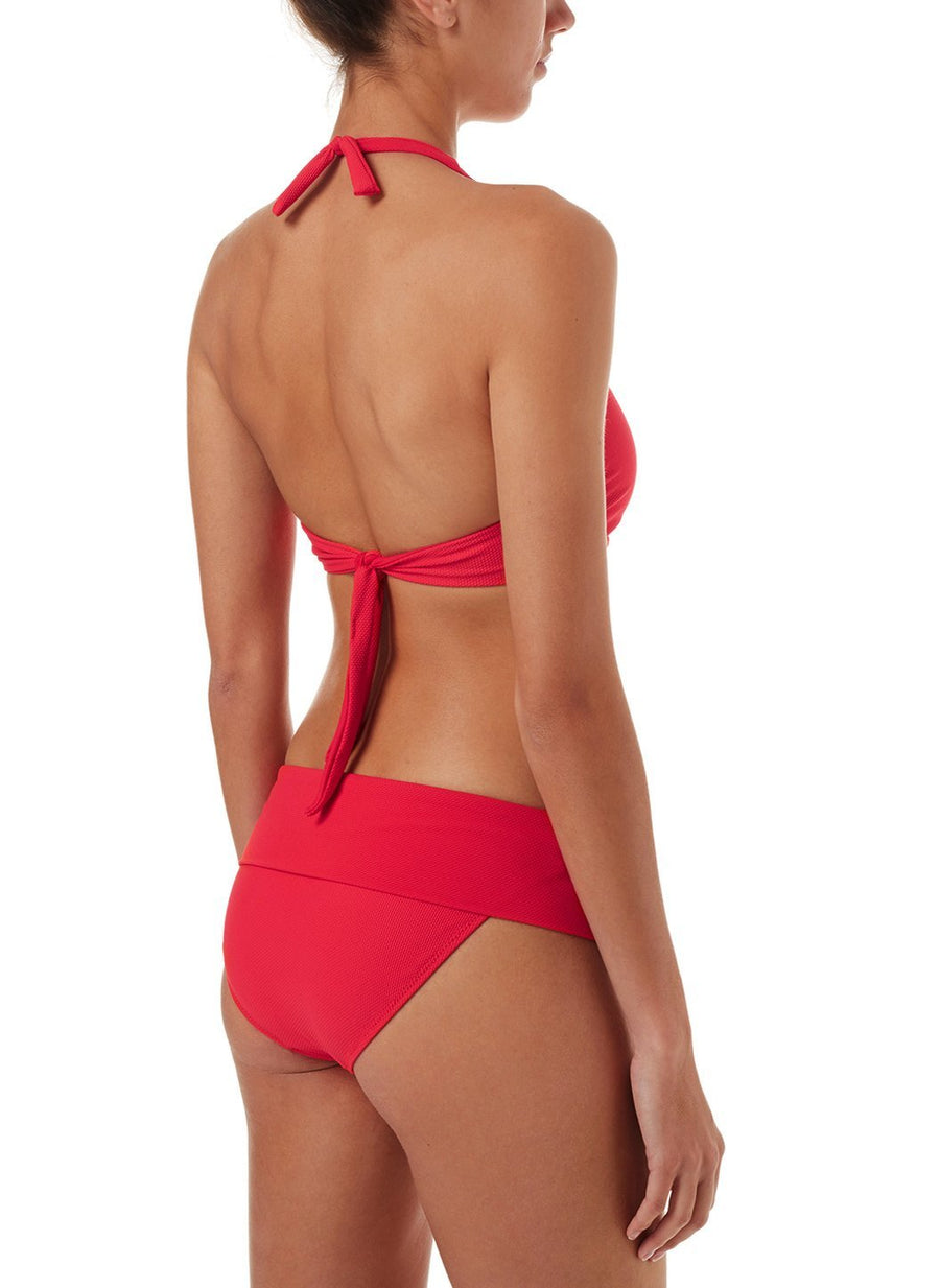 provence red pique halterneck supportive bikini 2019 B