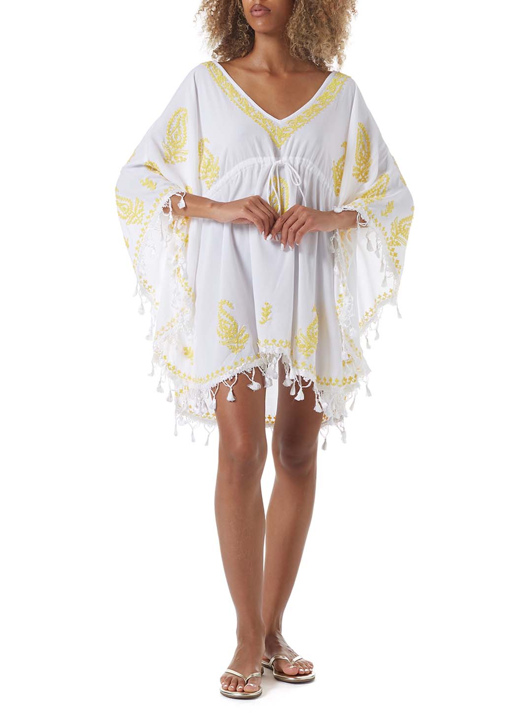 sharize-white-yellow-embroidered-kaftan-model_F