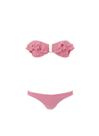 stkitts red gingham bandeau utrim frill bikini 2019